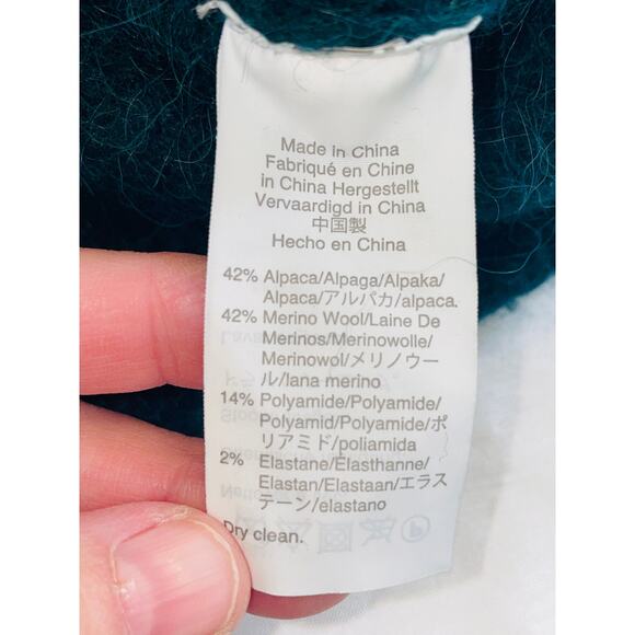 J.Crew Alpaca/Merino Blend Puff-Sleeve Fuzzy Crewneck Sweater - Women's Size XS - Picture 6 of 8